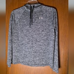 Under Armour HeatGear Quarter Zip Pullover Women’s Gray Long Sleeve Size Large